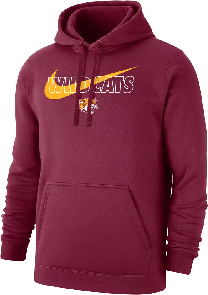 Nike Men's Bethune-Cookman Wildcats Maroon Club Fleece Wordmark Pullover Hoodie