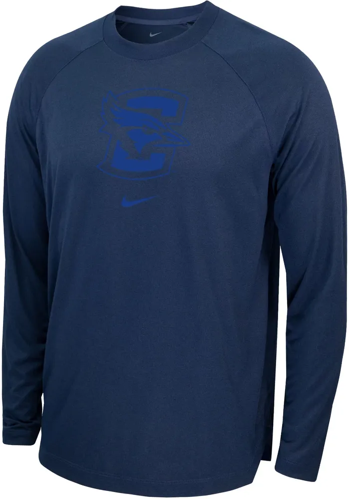 Nike Men's Creighton Bluejays Blue Spotlight Basketball Dri-FIT Long Sleeve T-Shirt