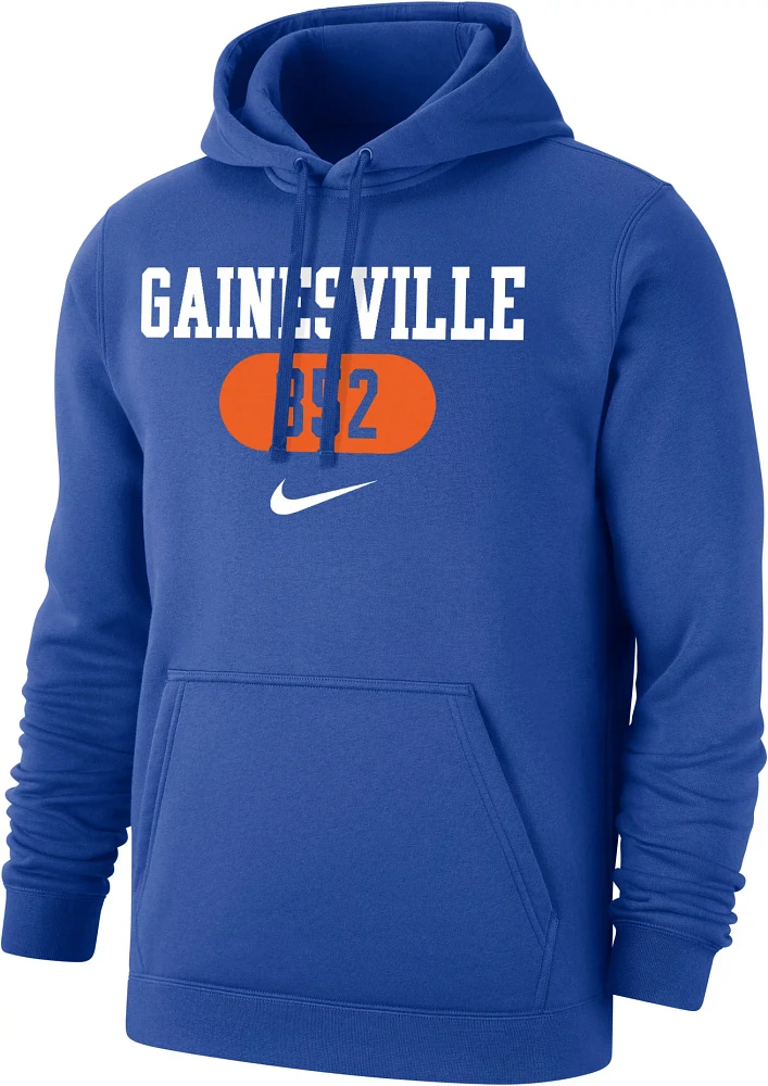 Nike Men's Florida Gators Blue Gainesville 352 Area Code Club Fleece Pullover Hoodie