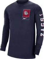 Nike Men's Gonzaga Bulldogs Blue Max90 Long Sleeve T-Shirt