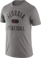 Nike Men's Georgia Bulldogs Grey Basketball Team Arch T-Shirt