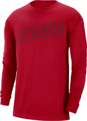 Nike Men's Georgia Bulldogs Red Max90 Go Dawgs Long Sleeve T-Shirt