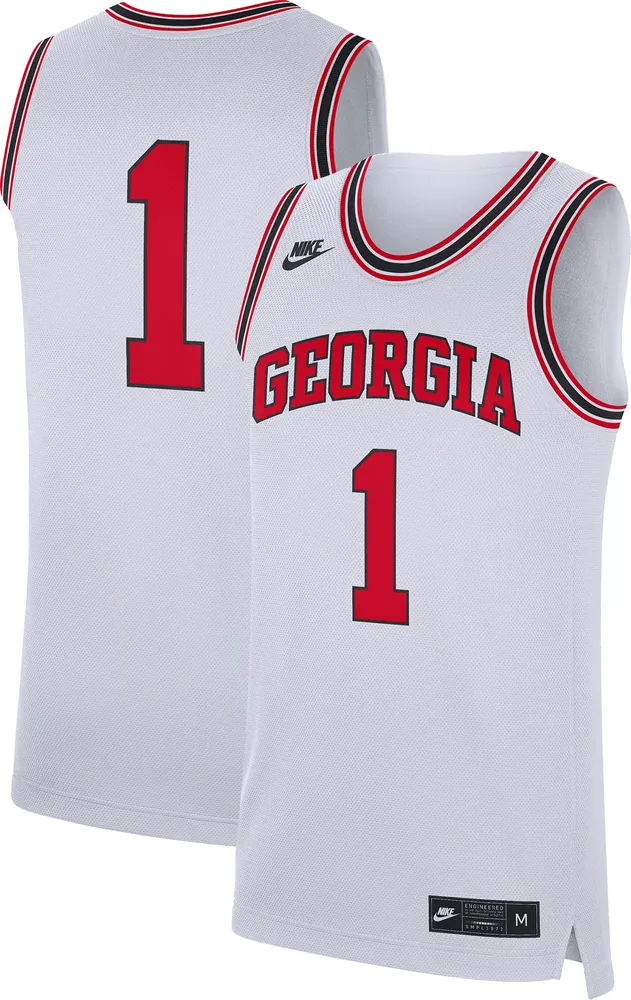 Nike Men's Georgia Bulldogs #1 White Dri-FIT Basketball Jersey