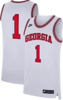 Nike Men's Georgia Bulldogs #1 White Dri-FIT Basketball Jersey