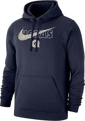 Nike Men's Georgetown Hoyas Blue Club Fleece Wordmark Pullover Hoodie