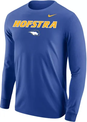 Nike Men's Hofstra Pride Blue Core Cotton Long Sleeve T-Shirt