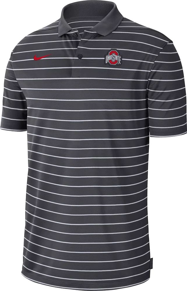 Nike Men's Ohio State Buckeyes Gray Football Sideline Victory Dri-FIT Polo