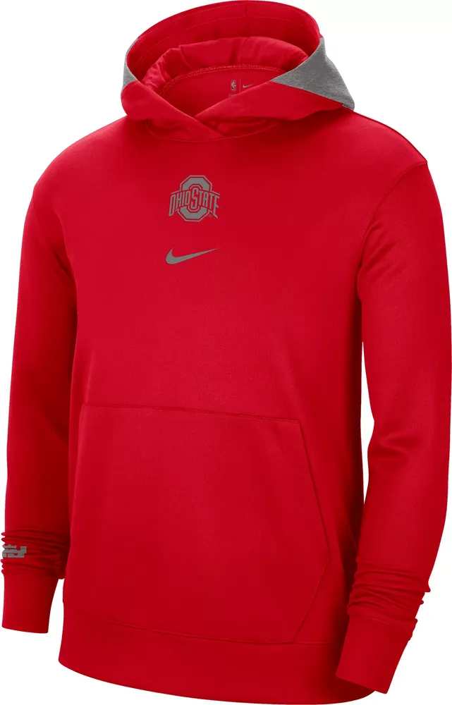 Nike Men's Ohio State Buckeyes Scarlet Spotlight Basketball Pullover Hoodie