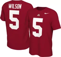 Nike Men's Ohio State Buckeyes Garrett Wilson #5 Scarlet Football Jersey T-Shirt