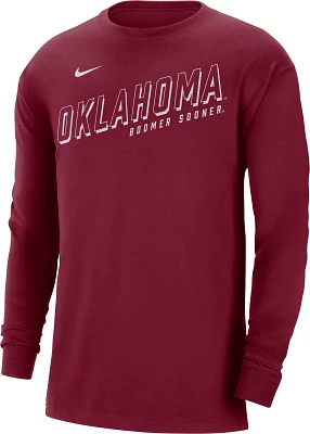 Nike Men's Oklahoma Sooners Crimson Max90 Boomer Sooner Long Sleeve T-Shirt