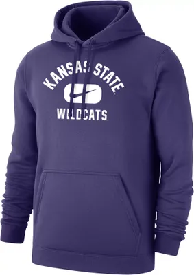 Nike Men's Kansas State Wildcats Purple Club Fleece Wordmark Pullover Hoodie