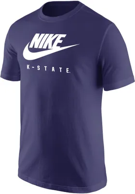 Nike Men's Kansas State Wildcats Purple Core Cotton Futura T-Shirt