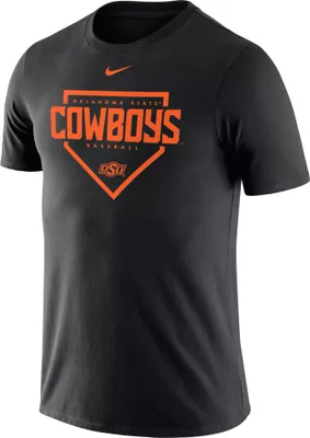 Nike Men's Oklahoma State Cowboys Black Dri-FIT Cotton Baseball Plate T-Shirt