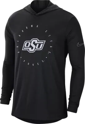 Nike Men's Oklahoma State Cowboys Black Dri-FIT Logo Long Sleeve Hoodie T-Shirt