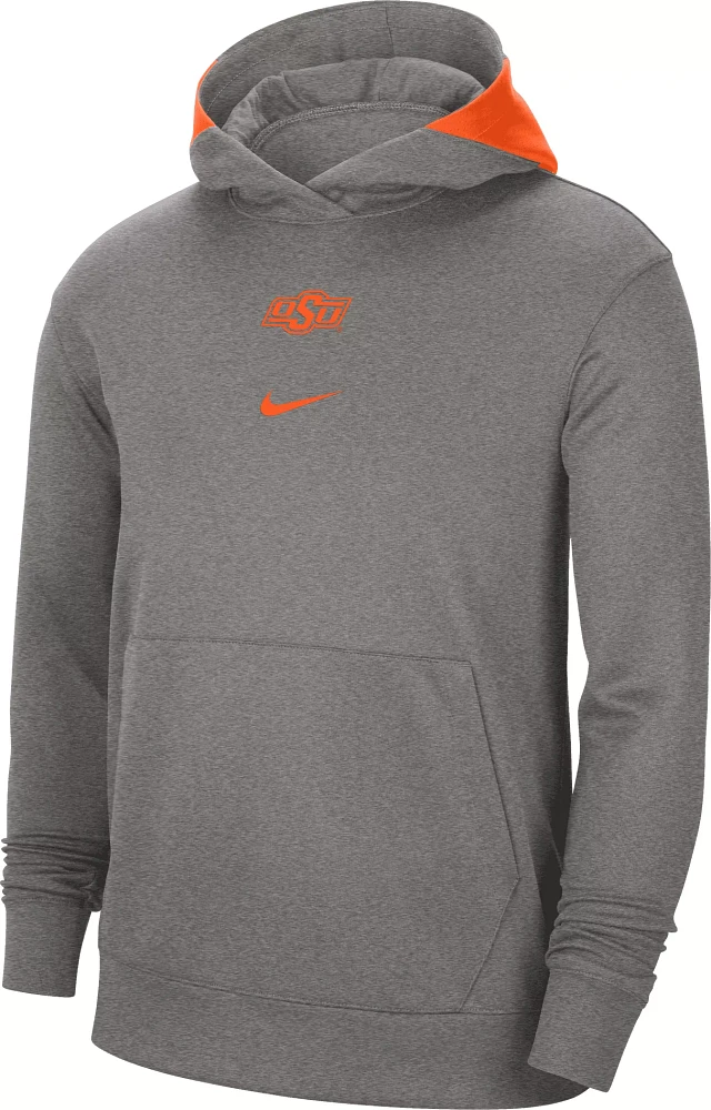 Nike Men's Oklahoma State Cowboys Grey Spotlight Basketball Pullover Hoodie