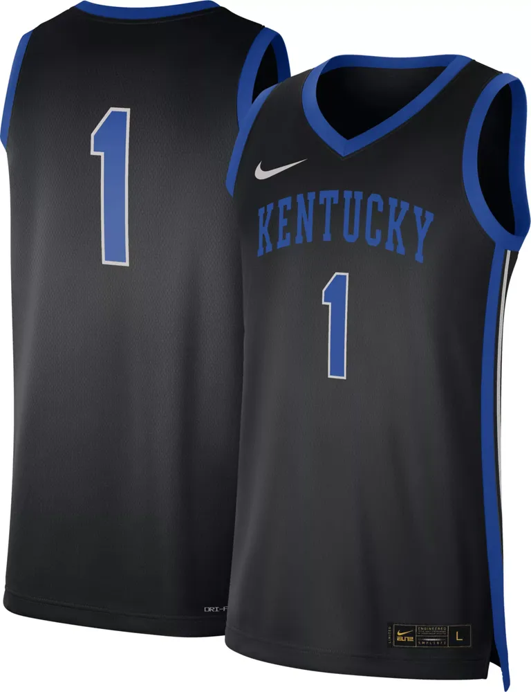 Nike Men's Kentucky Wildcats #1 Black Replica Basketball Jersey