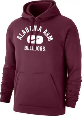 Nike Men's Alabama A&M Bulldogs Maroon Club Fleece Wordmark Pullover Hoodie