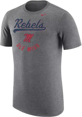 Nike Men's Ole Miss Rebels Grey Tri-Blend T-Shirt