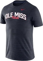 Nike Men's Ole Miss Rebels Blue Dri-FIT Velocity Legend Football Sideline Team Issue T-Shirt