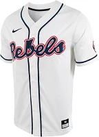 Nike Men's Ole Miss Rebels Full Button Replica Baseball Jersey