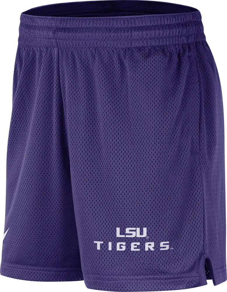 Nike Men's LSU Tigers Purple Dri-FIT Knit Mesh Shorts