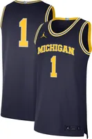 Nike Men's Michigan Wolverines #1 Blue Limited Basketball Jersey