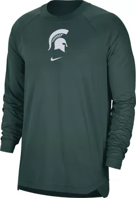 Nike Men's Michigan State Spartans Green Spotlight Basketball Long Sleeve T-Shirt