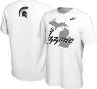 Nike Men's Michigan State Spartans Official 2022-23 Basketball Izzone Student Body White T-Shirt