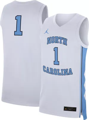 Jordan Men's North Carolina Tar Heels #1 White Replica Basketball Jersey