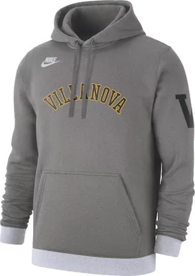 Nike Men's Villanova Wildcats Grey Retro Fleece Pullover Hoodie