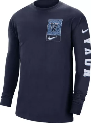 Nike Men's Villanova Wildcats Navy Max90 Long Sleeve T-Shirt