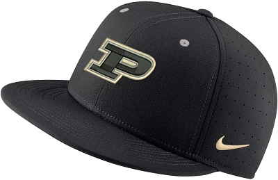 Nike Men's Purdue Boilermakers Black Aero True Baseball Fitted Hat