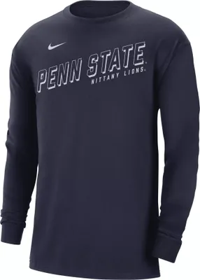 Nike Men's Penn State Nittany Lions Blue Max90 Slogan Long Sleeve T-Shirt