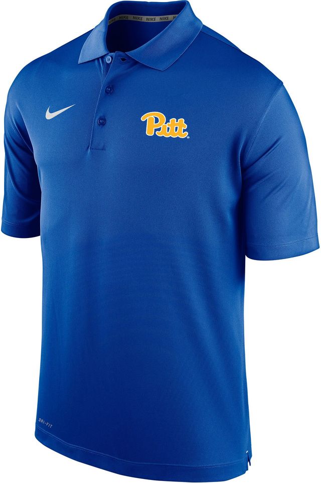 Nike Men's Pitt Panthers Blue Dri-Fit Football Sideline Coaches Polo, Small