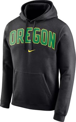 Nike Men's Oregon Ducks Black Club Arch Pullover Fleece Hoodie