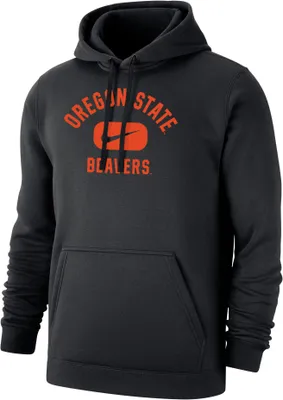 Nike Men's Oregon State Beavers Black Club Fleece Wordmark Pullover Hoodie