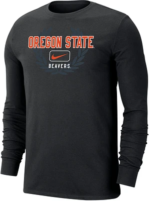 Nike Men's Oregon State Beavers Black Dri-FIT Cotton Name Drop Long Sleeve T-Shirt