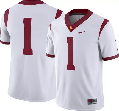 Nike Men's USC Trojans #1 White Dri-FIT Game Football Jersey