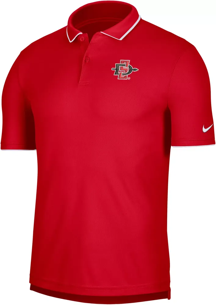 Nike Men's San Diego State Aztecs Scarlet UV Collegiate Polo