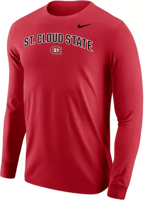 Nike Men's St. Cloud State Huskies Spirit Red Core Cotton Long Sleeve T-Shirt