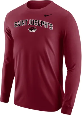 Nike Men's Saint Joseph's Hawks Crimson Core Cotton Long Sleeve T-Shirt