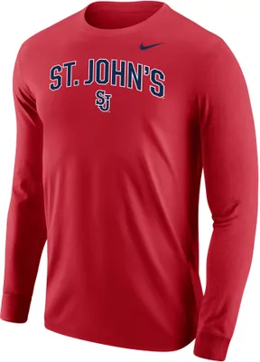 Nike Men's St. John's Red Storm Red Core Cotton Long Sleeve T-Shirt