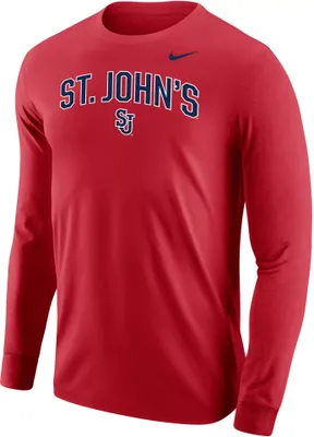 Nike Men's St. John's Red Storm Club Fleece Wordmark Pullover Hoodie