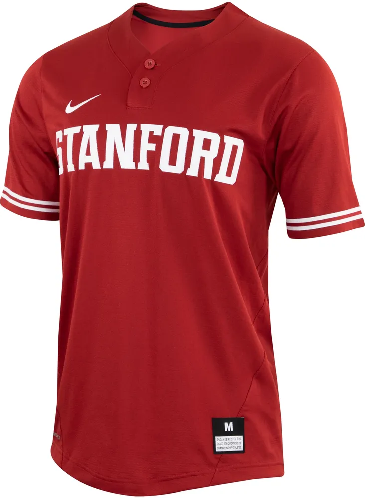 Nike Men's Stanford Cardinal Two Button Replica Baseball Jersey