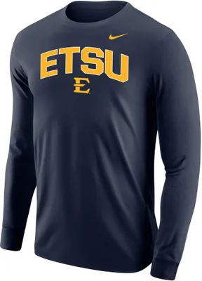 Nike Men's East Tennessee State Buccaneers Navy Core Cotton Long Sleeve T-Shirt