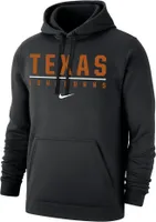 Nike Men's Texas Longhorns Black Club Fleece Wordmark Pullover Hoodie