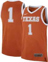 Nike Men's Texas Longhorns #1 Burnt Orange Dri-FIT Replica Basketball Jersey