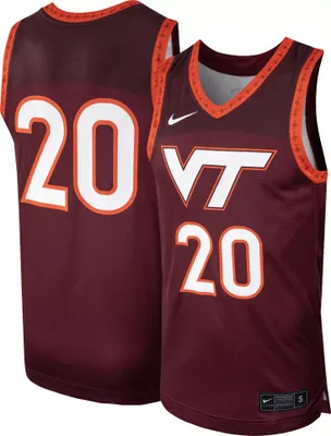 Nike Men's Virginia Tech Hokies #20 Maroon Replica Basketball Jersey