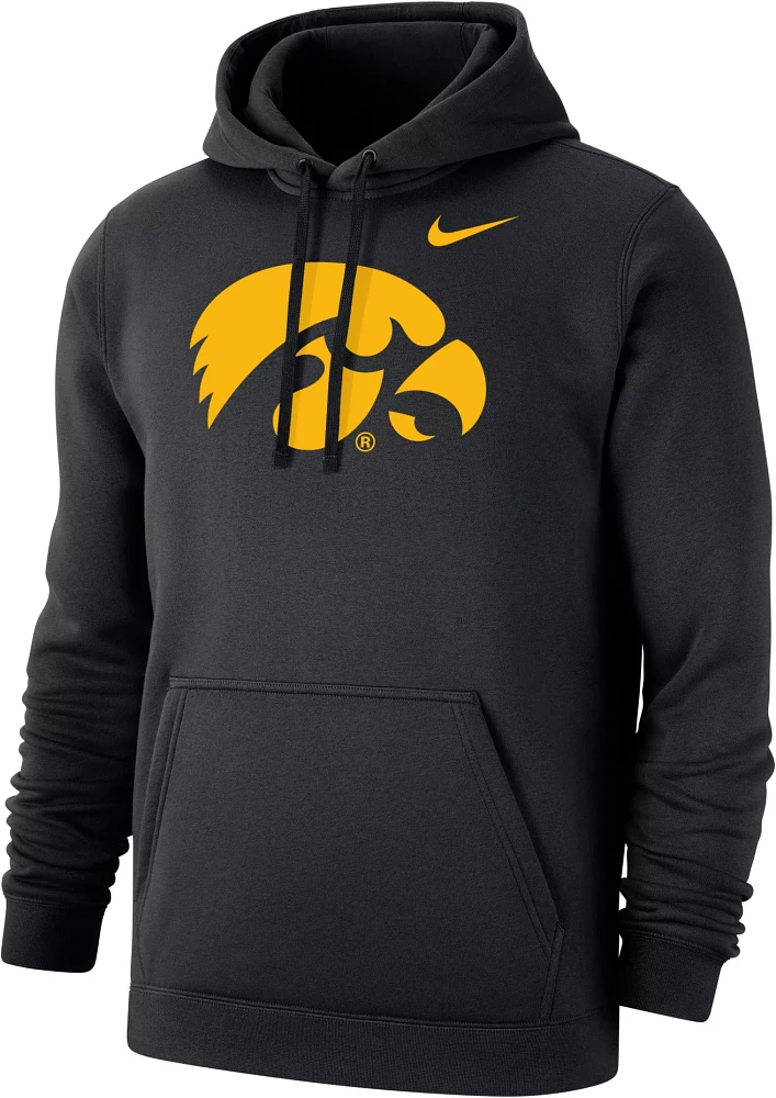 Nike Men's Iowa Hawkeyes Black Club Fleece Pullover Hoodie