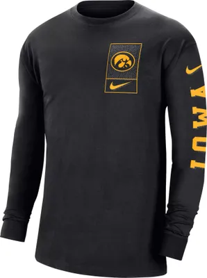 Nike Men's Iowa Hawkeyes Black Max90 Long Sleeve T-Shirt